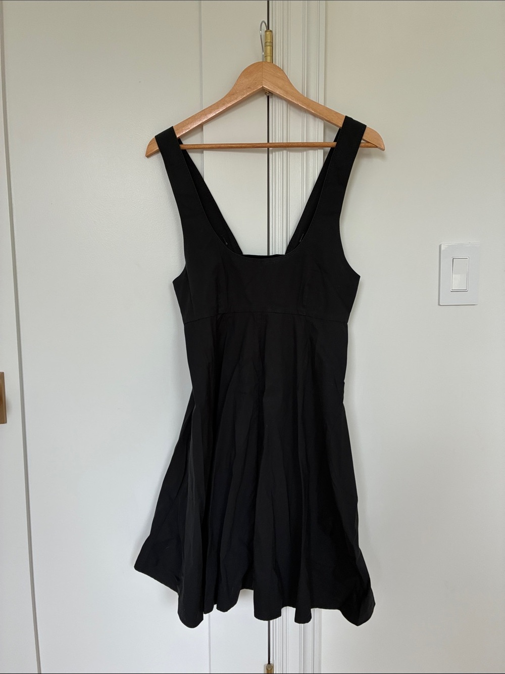Theory Black Mini Dress with Wide Straps